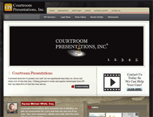 Tablet Screenshot of courtroompresentationsinc.com